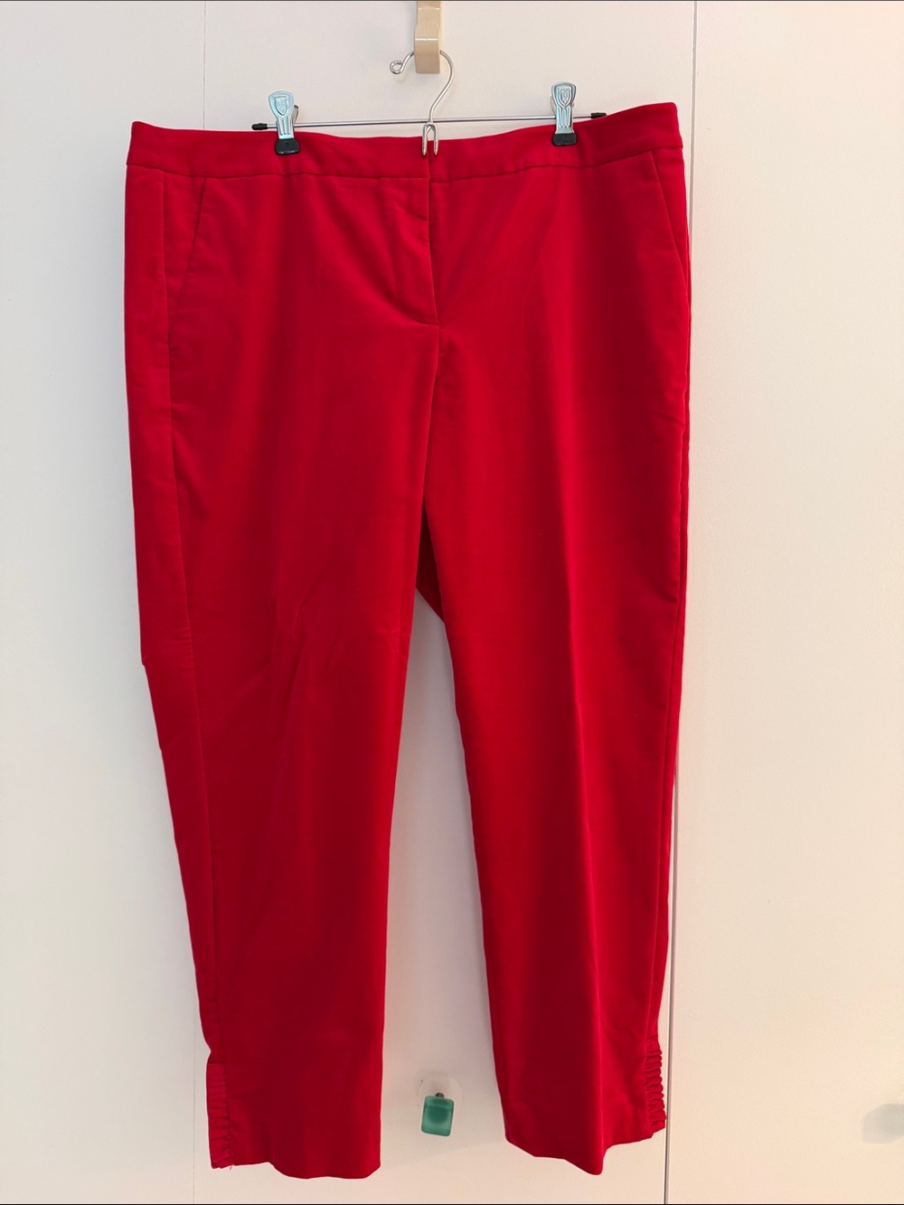 Talbots Velvet Red Cropped Slim Ankle Pants
